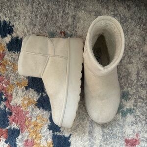Forever Cozy White Ankle Boots